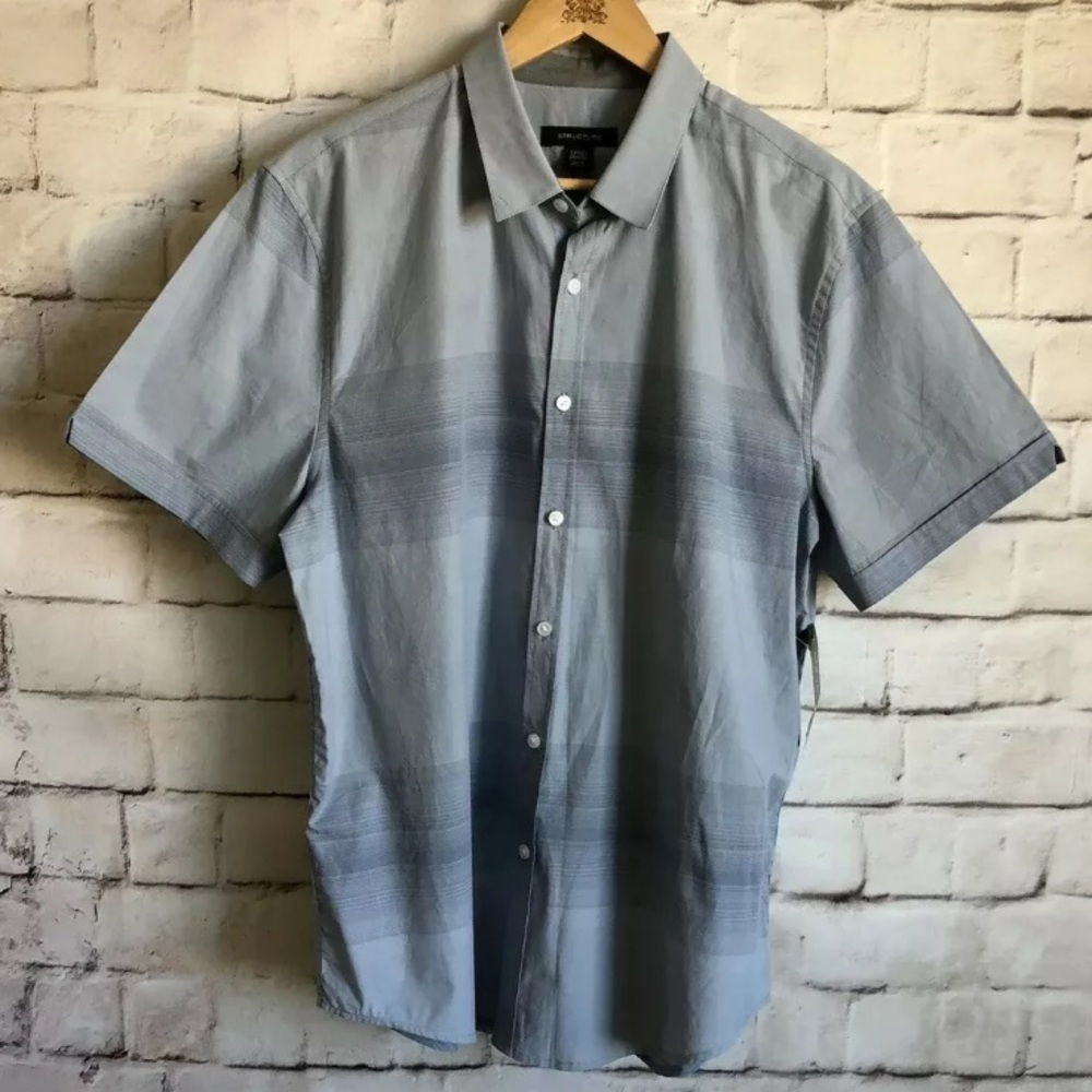 Structure Slim Fit Shirt, NWT, Short-sleeve, L